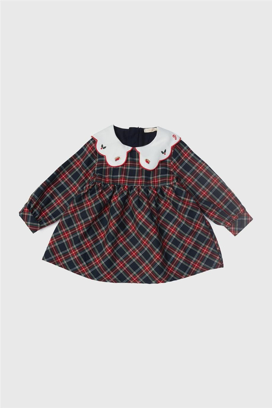 GB Baby Kız Bebek Ekose Elbise