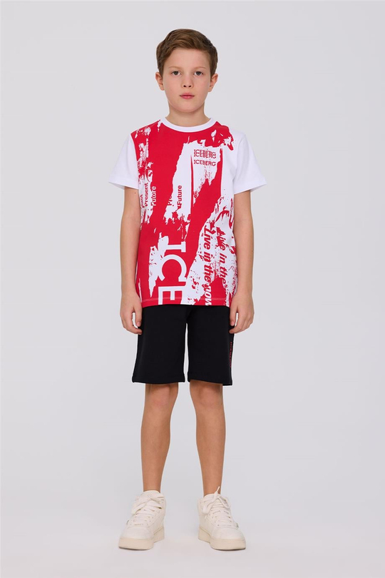 Iceberg Erkek Çocuk Siyah Şort Tshirt TakımIceberg Erkek Çocuk Siyah Şort Tshirt Takım