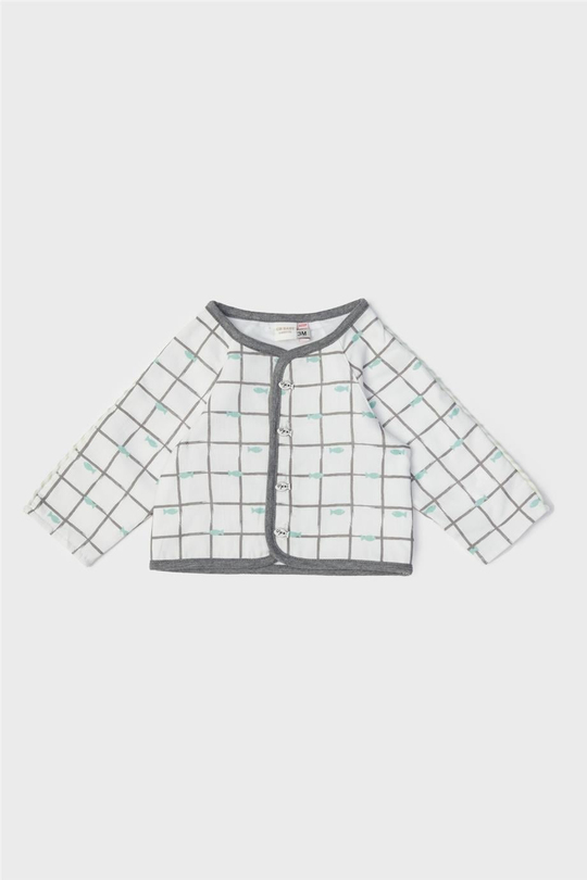 Layette Erkek Bebek Desenli Eşofman Üstü