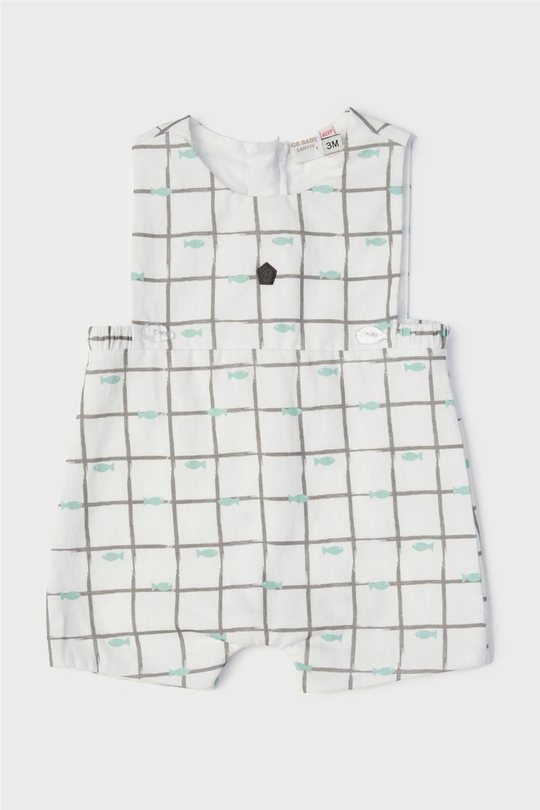 Layette Erkek Bebek Desenli Tulum