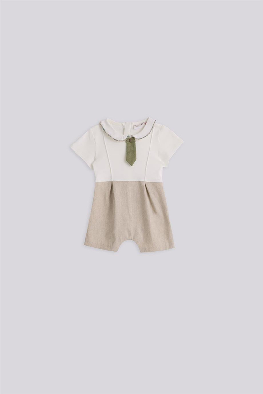 Layette Erkek Bebek Ekru TulumLayette Erkek Bebek Ekru Tulum