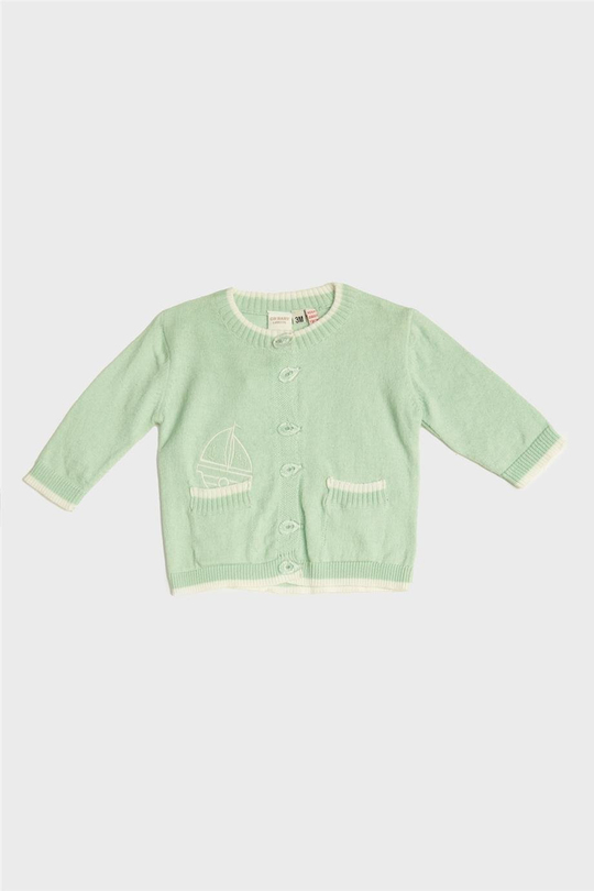 Layette Erkek Bebek Yeşil Hırka