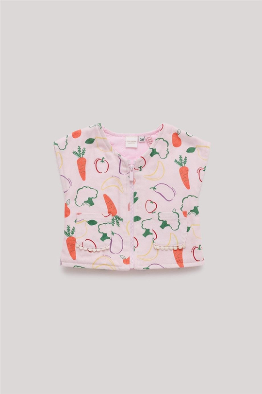 Layette Kız Bebek Pembe Yelek