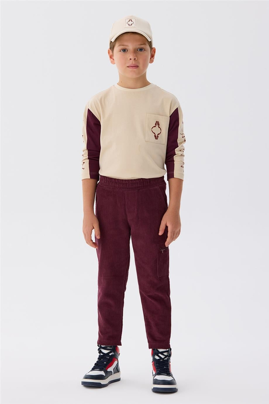 Nebbati Erkek Çocuk Bordo Pantolon
