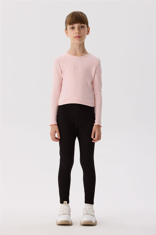 Tyess Basic Kız Çocuk Siyah Tayt