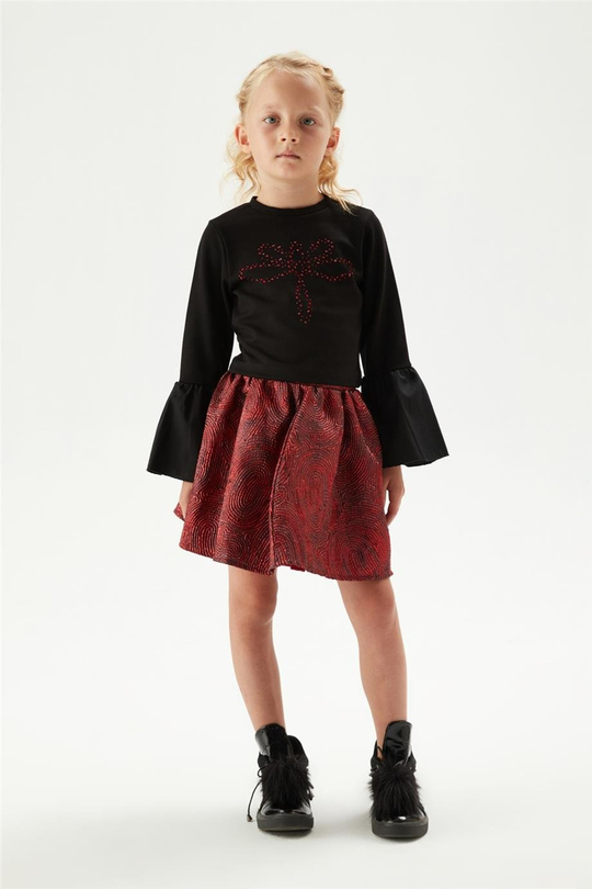 Tyess Kız Çocuk Bordo Etek