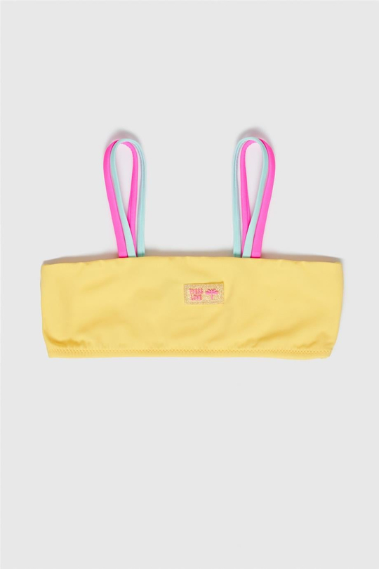 Tyess Kız Çocuk Sarı Bikini Üstü