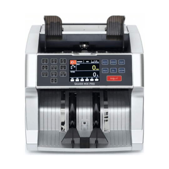 Bill CounterBill Counter Silver Mix Pro Para Sayma Makinesi TL Karışık Sayım, Euro ve USD Adet SayımSilver Mix Pro