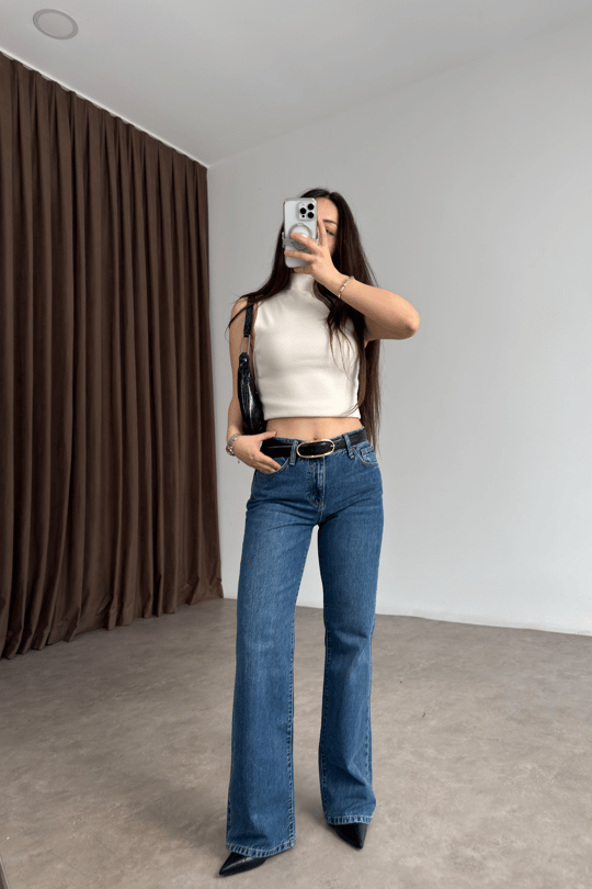 Clns Orj. Orta Mavi Straightleg Jean