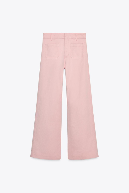 Zra Orijinal Önü Cep Detaylı Soft Pembe Jean