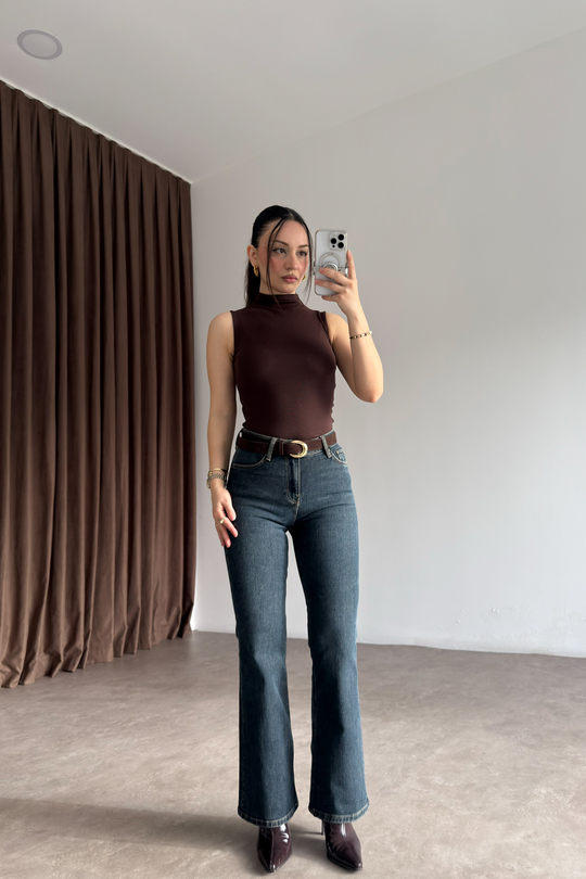 Clns Orj. Vintage Yeşil Flare Jean