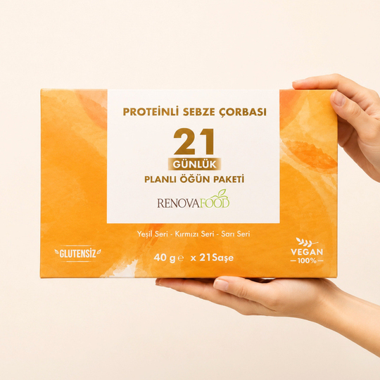 21 Günlük Yüksek Proteinli Çorba Seti21 Günlük Planlı Öğün Seti | Yüksek Proteinli Vegan & Glutensiz Beslenme ProgramıRenovafood
