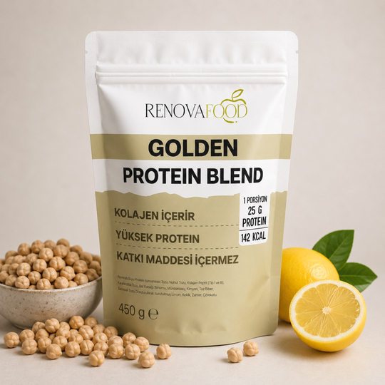 Gold Blend ProteinGold Blend Protein | Tuzlu Yüksek Proteinli, Lifli ve Kolajen İçeren Pratik ÖğünRenovafood