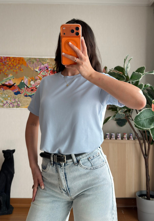 Oys Basic T-Shirt Mavi