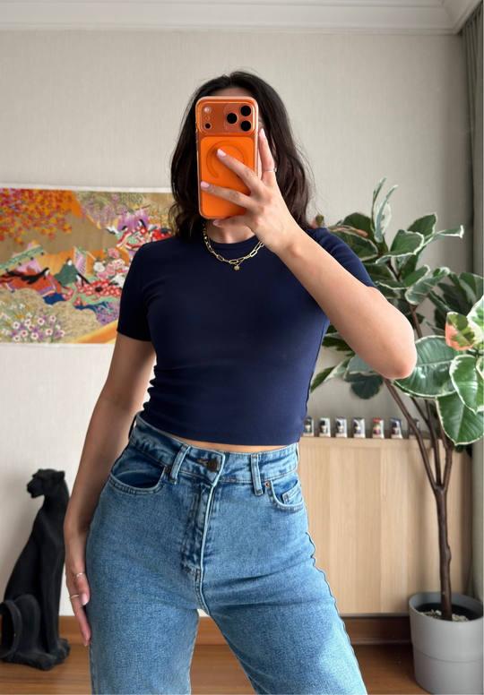 Yoko Basic Fit T-Shirt Lacivert