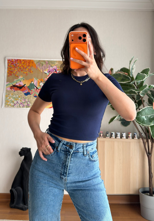 Yoko Basic Fit T-Shirt Lacivert