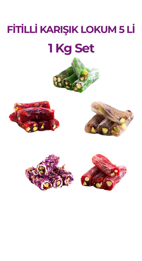 Lokum Fitilli Karışık 1 Kg 