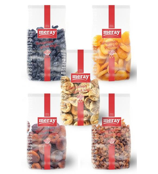 Meray Sağlıklı Mix Kuru Meyve 1 Kg 5'li Paket