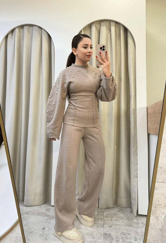 Rella İncili Marka Model Takım Vizon