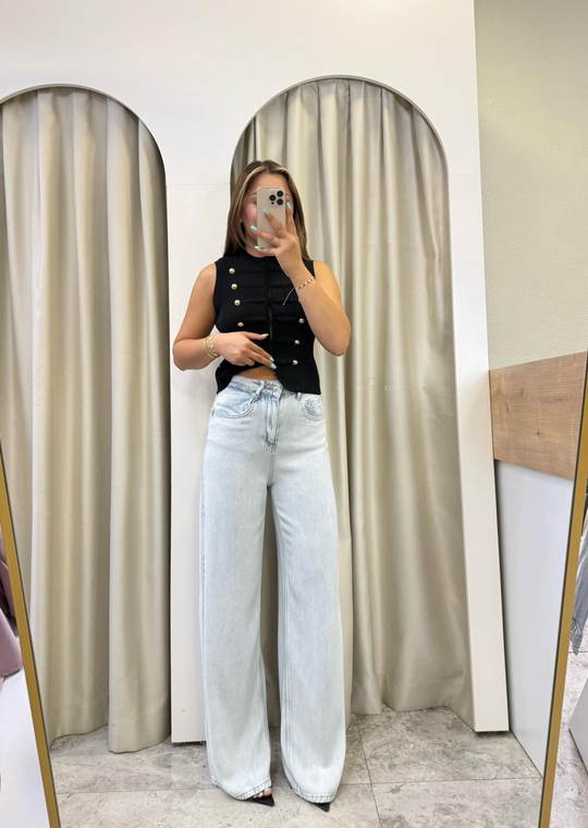 Scarf Buz Mavi Tensel Jean