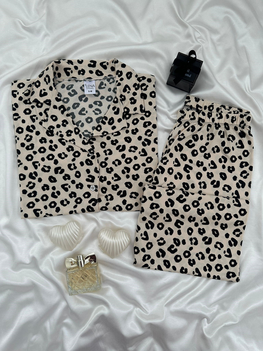 Leopar Kısa Kollu Milan Pijama Takımı