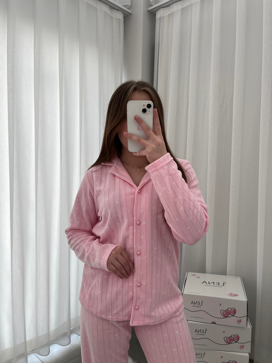 Pembe Pretty Dörtlü Pijama Seti