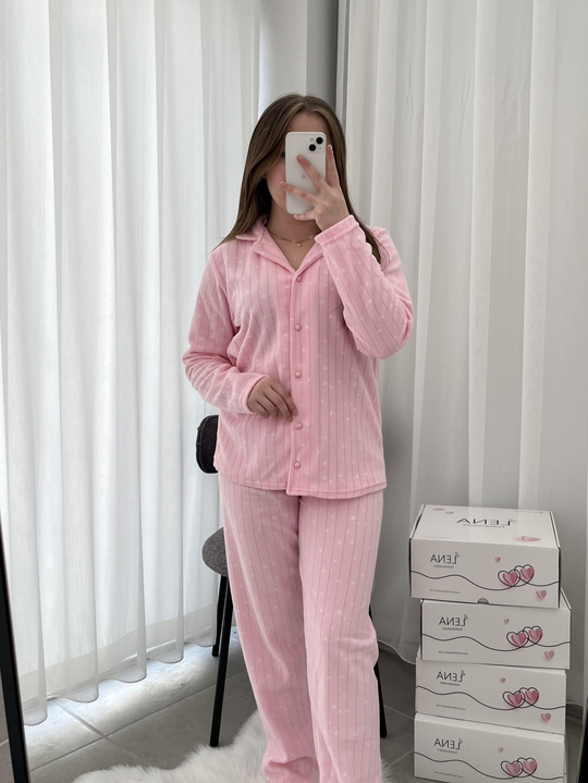 Pembe Pretty Dörtlü Pijama Seti