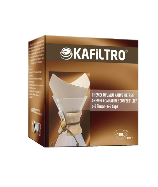 Kafiltro Chemex Uyumlu Filtre Kağıdı 100 Adet