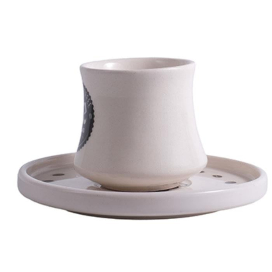 Oze® Collection Seramik Türk Kahvesi Fincanı (Tabaklı) - 2li Set