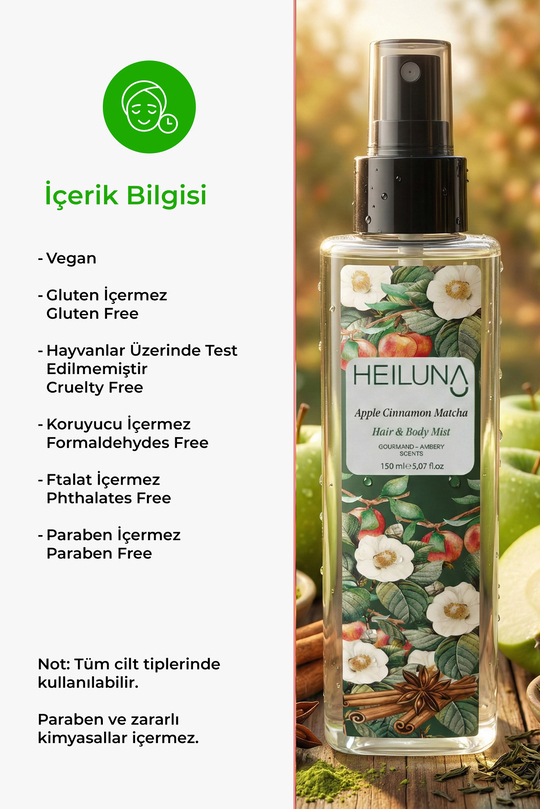Apple Cinnamon Matcha Saç ve Vücut Spreyi 150 ml