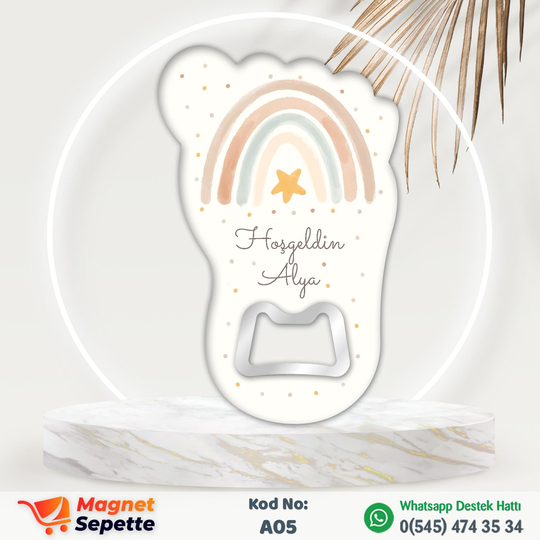 Gökkuşağı Temalı Ayak Magnet Açacak