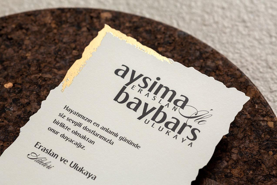 Altın Yaldız Temalı Davetiye