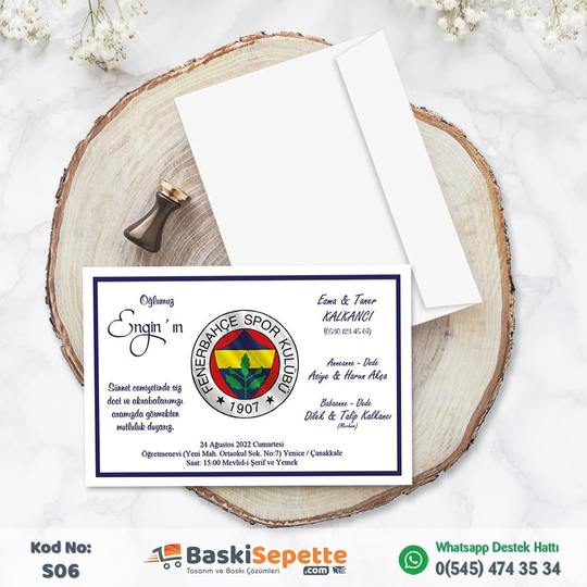 Fb Taraftarlı Sünnet Davetiyesi