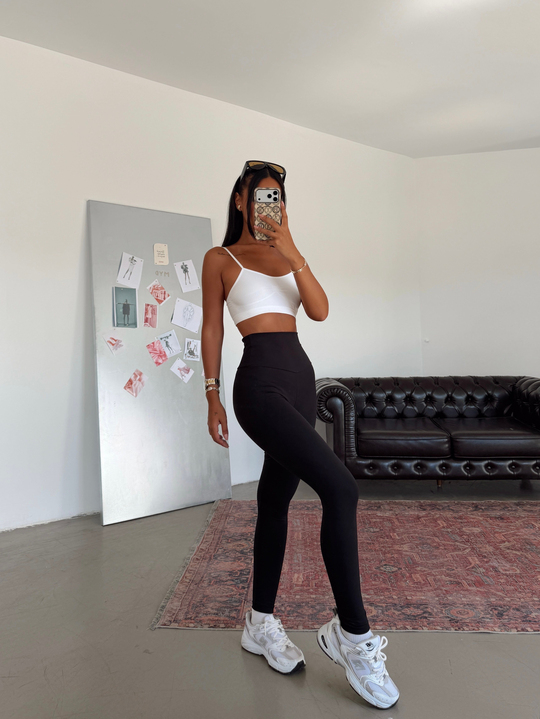 Yüksek Bel Fit Tayt - Siyah