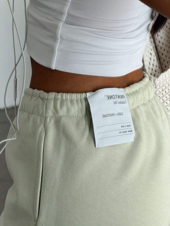 Bel Lastik Mini Şort - Mint
