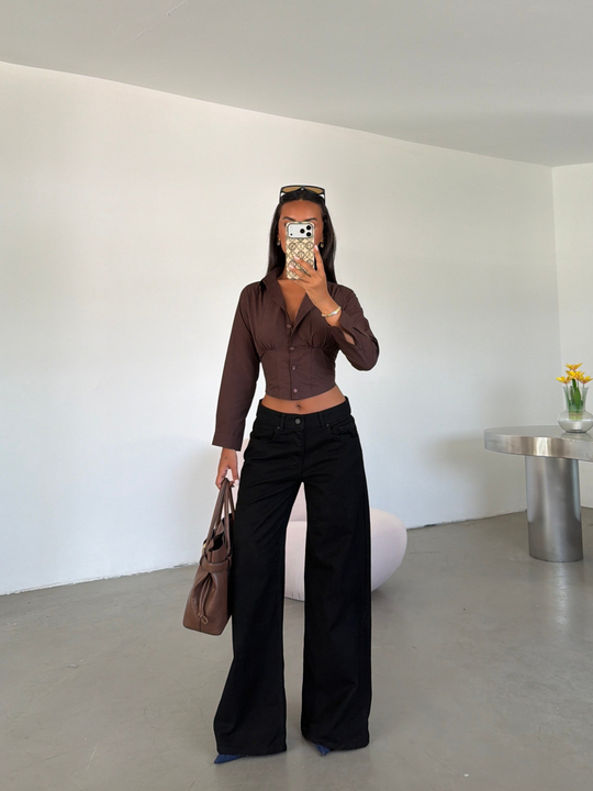 Ekstra Wide Leg Jean - Siyah