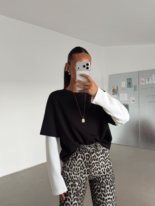 Modal Birleşik Sweat - Siyah