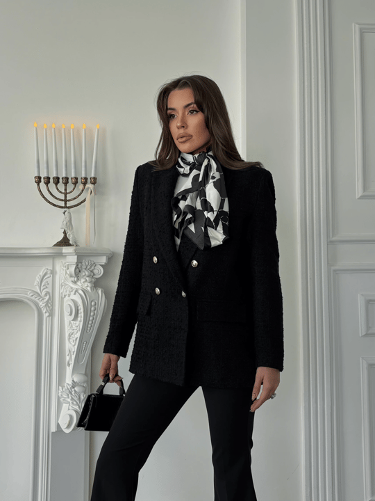 Tüvit Blazer Ceket - Siyah