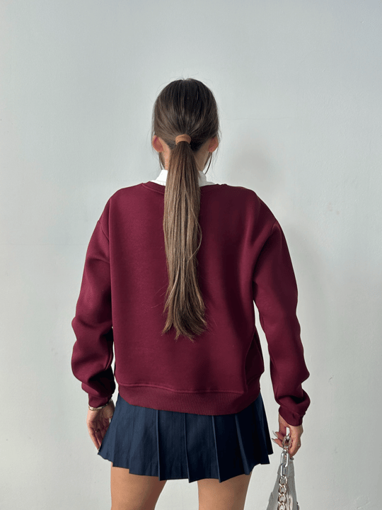 Hopeful Nakış Sweat - Bordo