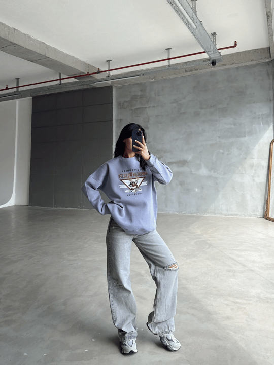 Amerıcan Wılder Sweatshirt Lila - Lila