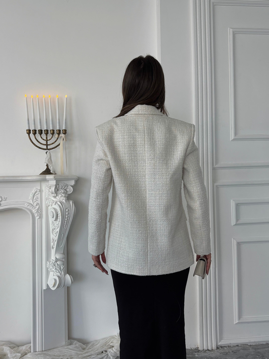 Tüvit Blazer Ceket - Ekru
