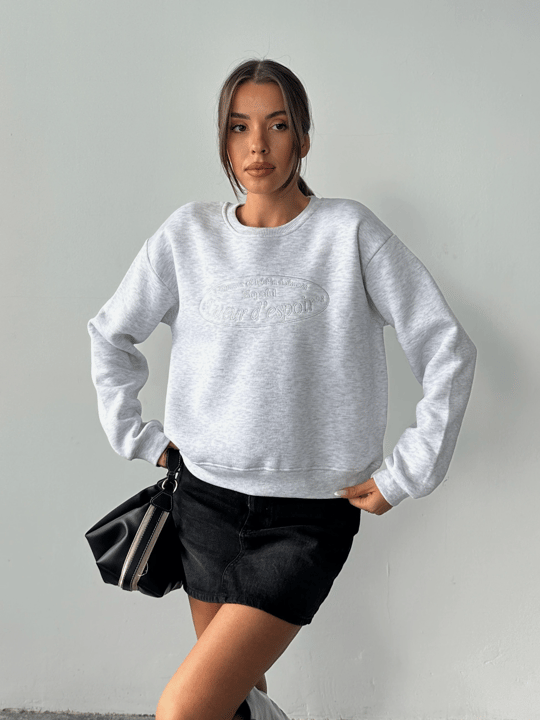 Hopeful Nakış Sweat - Gri