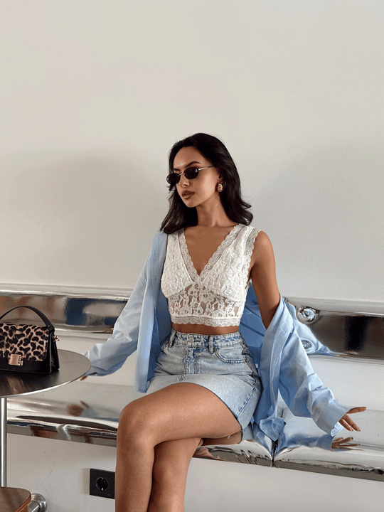 Dantelli Bralet - Beyaz