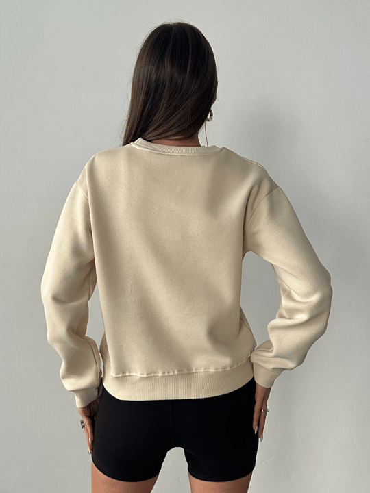 Hopeful Nakış Sweat - Taş