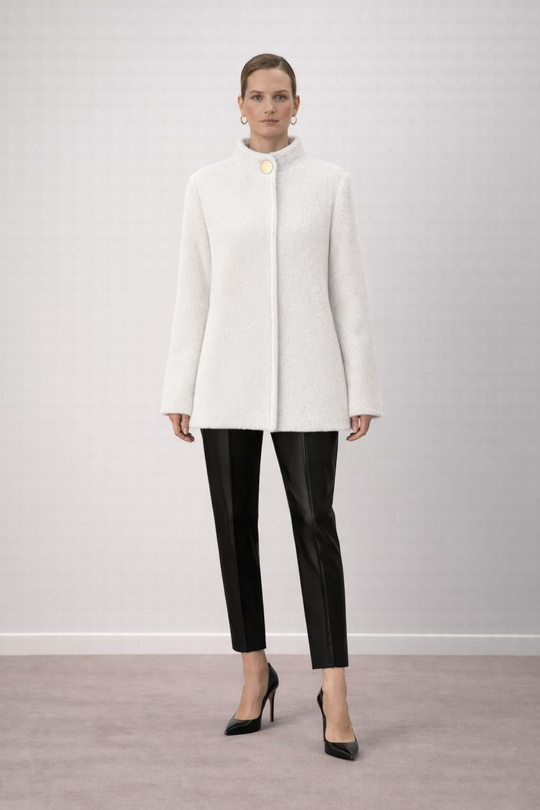 A205855 Aguaje Peluş Kısa Kaban / EKRU