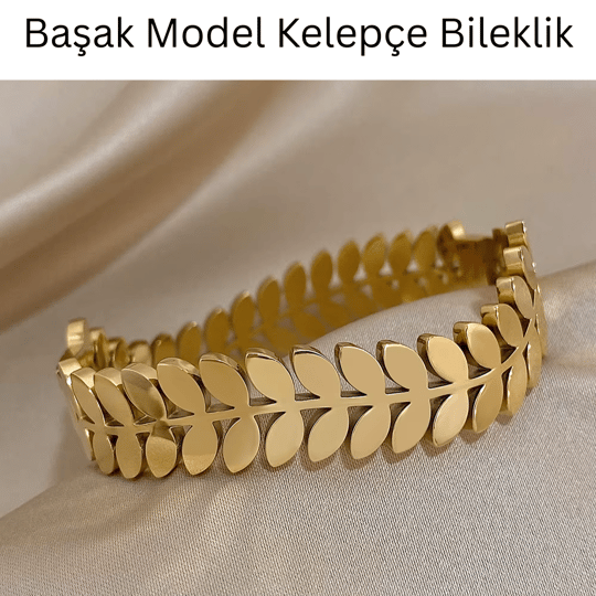 Başak Model Kadın Kelepçe Bileklik – Zarafetin Doğal Dokunuşu