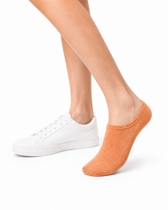 Kadın Bambu Dikişsiz Görünmez Babet ve Sneaker Çorabı – 12 Çift - TURUNCU