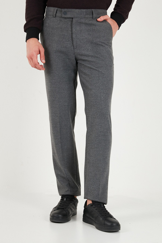 Normal Bel Regular Fit Düz Paça Erkek Pantolon 6843703 GRİ