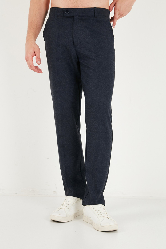 Normal Bel Regular Fit Düz Paça Erkek Pantolon 6843703 LACİVERT