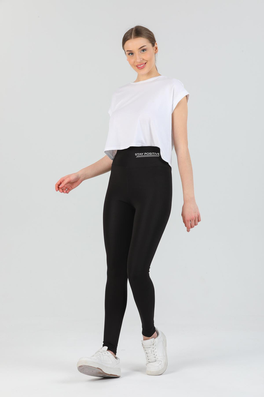 Stay Positive Full Lycra Spor Tayt Siyah